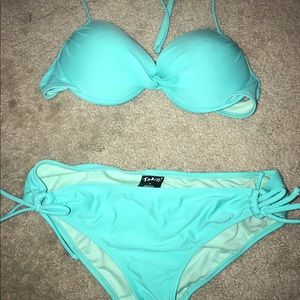 Blue bikini